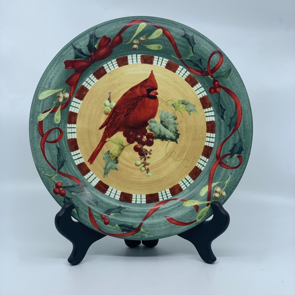 Lenox Winter Greetings Everyday Cardinal Dinner Plate Catherine McClung